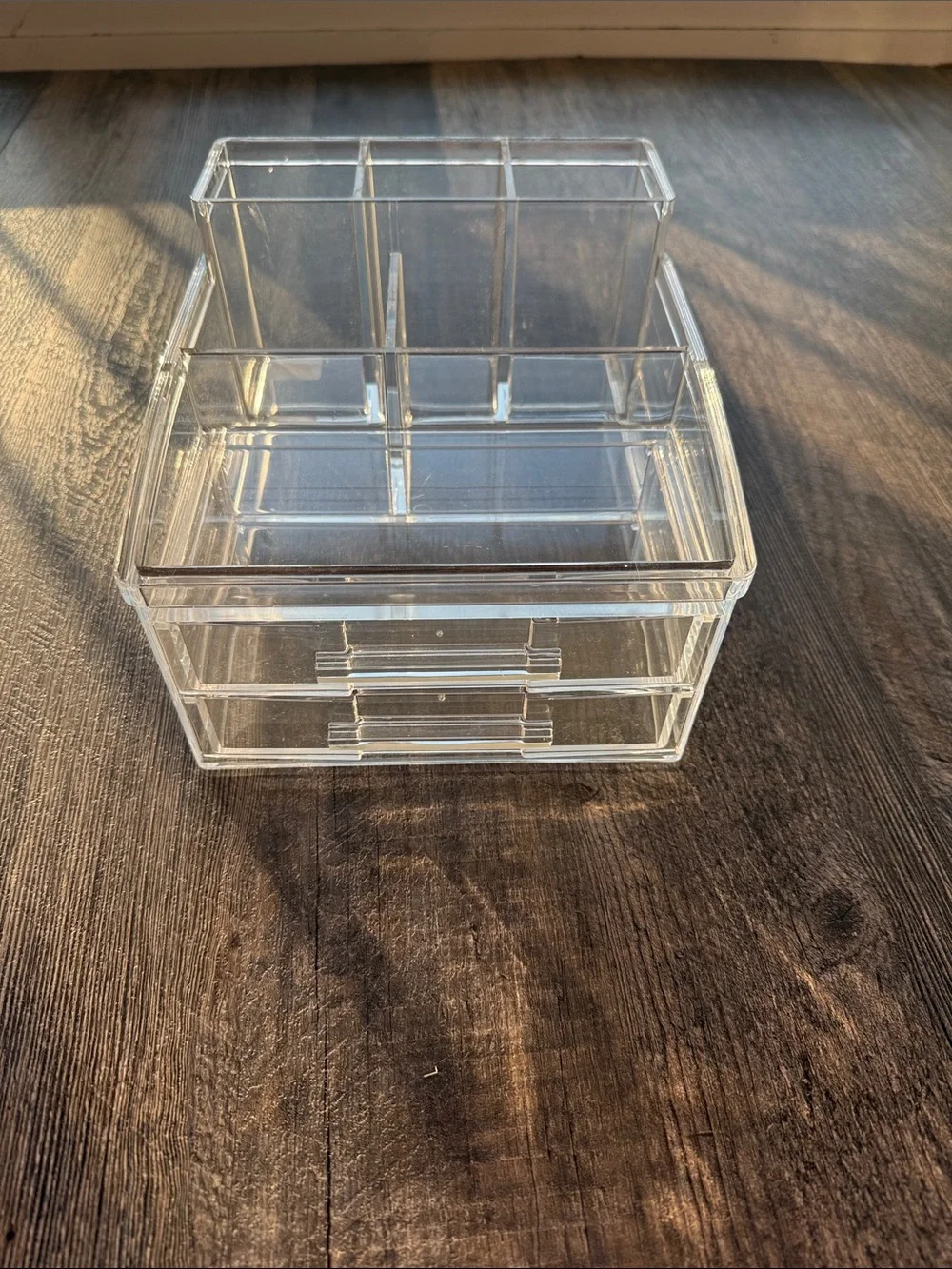 Clear Acrylic Cosmetic Organizer with Removable Dividers